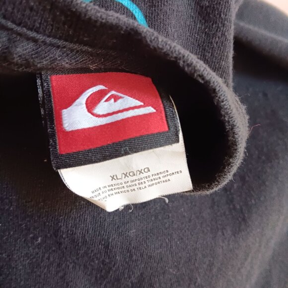 XL Vintage Y2K Quiksilver T-shirt Mens Black Graphic Tee Shirt Mexico - Picture 3 of 6